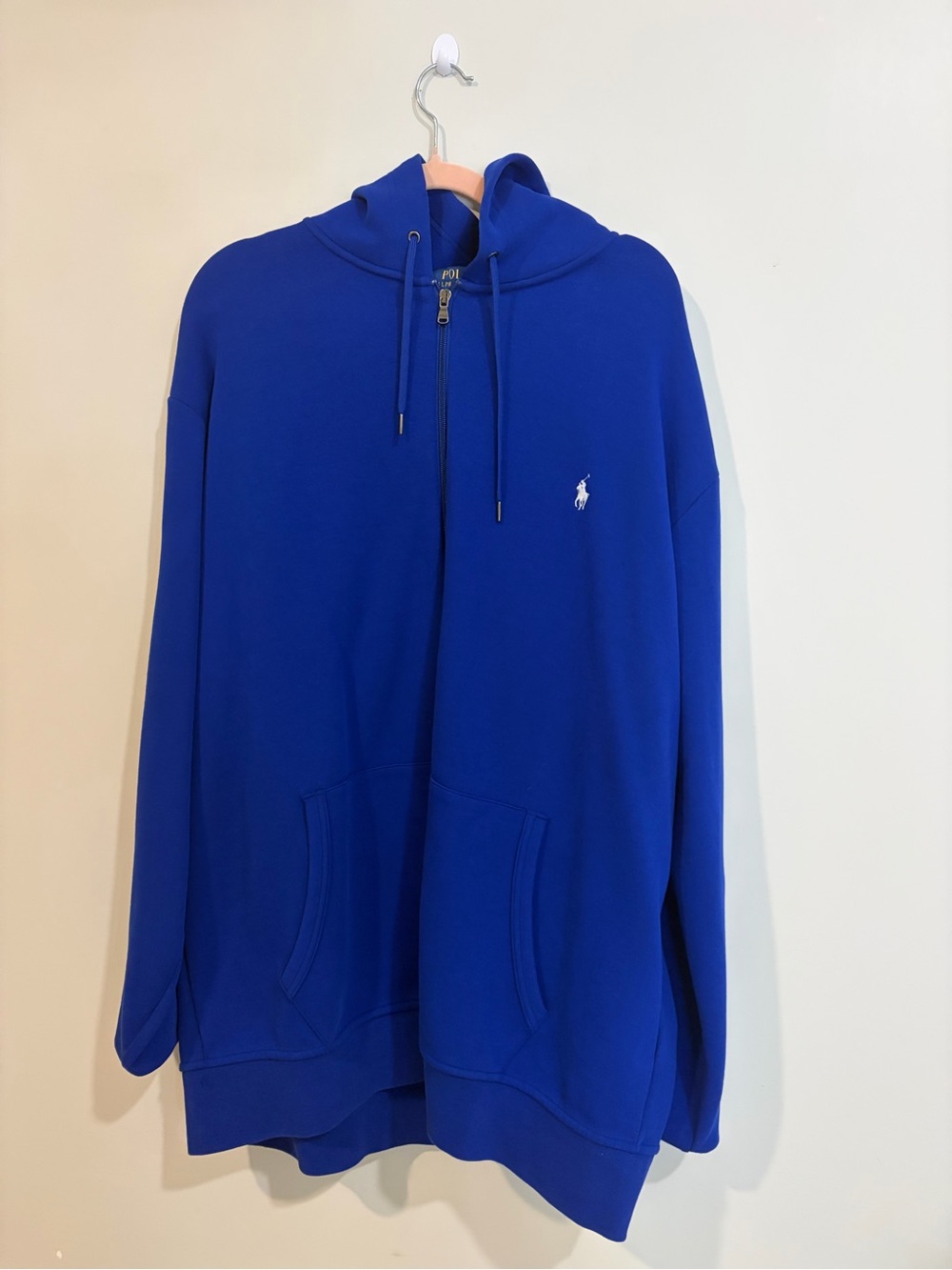 Polo by Ralph Lauren Royal Blue Full-Zip Hoodie Sweater - NEW WTG